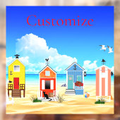Autocollant Pour Fenêtre Cute Tiny Beach Shacks Thunder_Cove (Feuille 2)