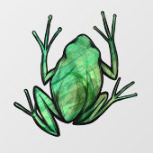 Autocollant Pour Fenêtre Cute Tree Frog Grenouilles Artistiques J'aime les (Feuille)