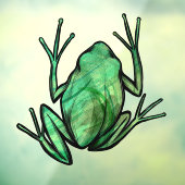 Autocollant Pour Fenêtre Cute Tree Frog Grenouilles Artistiques J'aime les (Feuille 3)