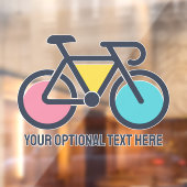 Autocollant Pour Fenêtre Cyclisme de texte personnalisé (Feuille 2)