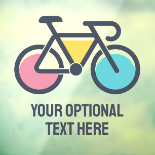 Autocollant Pour Fenêtre Cyclisme de texte personnalisé