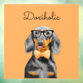 Autocollant Pour Fenêtre Dachshund Business Man Window Decal (Feuille 3)