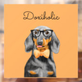 Autocollant Pour Fenêtre Dachshund Business Man Window Decal (Feuille 2)