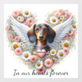 Autocollant Pour Fenêtre Dachshund Remembrance  (Feuille)