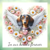 Autocollant Pour Fenêtre Dachshund Remembrance  (Feuille 3)