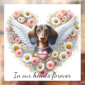 Autocollant Pour Fenêtre Dachshund Remembrance  (Feuille 2)