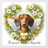Autocollant Pour Fenêtre Dachshund Remembrance  (Feuille)