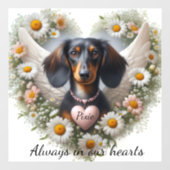 Autocollant Pour Fenêtre Dachshund Remembrance  (Feuille)