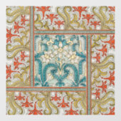 Autocollant Pour Fenêtre Daffodique chintz papier peint à fleurs Art nouvea (Feuille)