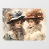 Autocollant Pour Fenêtre Dames victoriennes (Feuille)
