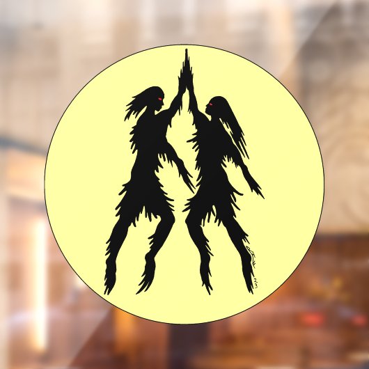 Autocollant Pour Fenêtre Dancing Shades Weird Art (Feuille 2)