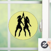 Autocollant Pour Fenêtre Dancing Shades Weird Art (Maison)