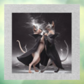 Autocollant Pour Fenêtre Dancing Sphynx Chats Fenêtre Classer (Feuille 3)