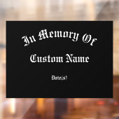 Autocollant Pour Fenêtre Dans le souvenir Giant Tribute fenêtre Classer (Feuille 2)