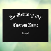 Autocollant Pour Fenêtre Dans le souvenir Giant Tribute fenêtre Classer (Feuille 3)