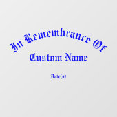 Autocollant Pour Fenêtre Dans le souvenir Giant Tribute fenêtre Classer (Feuille)