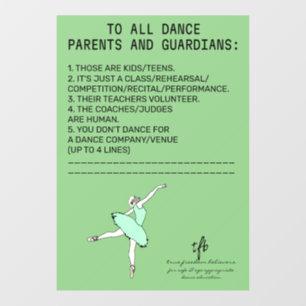 Autocollant Pour Fenêtre Danse Parent Rappel Mouton Sage