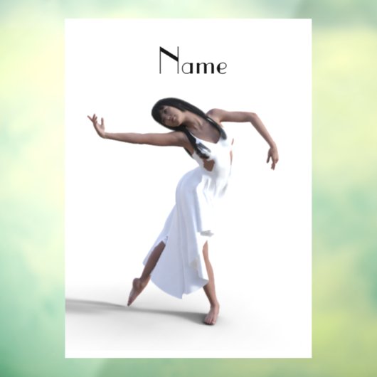 Autocollant Pour Fenêtre Danseuse blanche Thunder_Cove (Feuille 3)