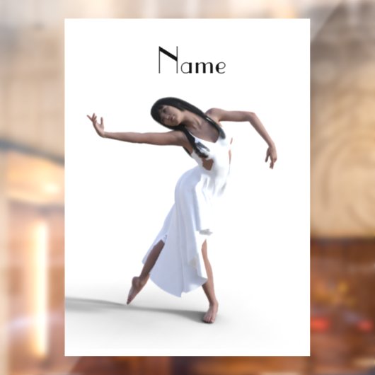 Autocollant Pour Fenêtre Danseuse blanche Thunder_Cove (Feuille 2)