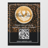 Autocollant pour fenêtre de café | Vinyle pour dev (Feuille)