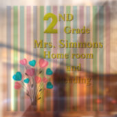 Autocollant pour fenêtre de salle de classe de 2e  (Feuille 2)