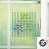 Autocollant pour fenêtre de salle de classe de 2e  (Maison)