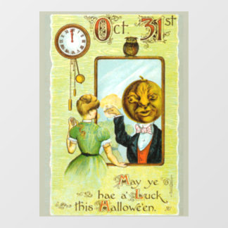 Autocollant Pour Fenêtre Début des années 1900 Vintage Halloween Salutation