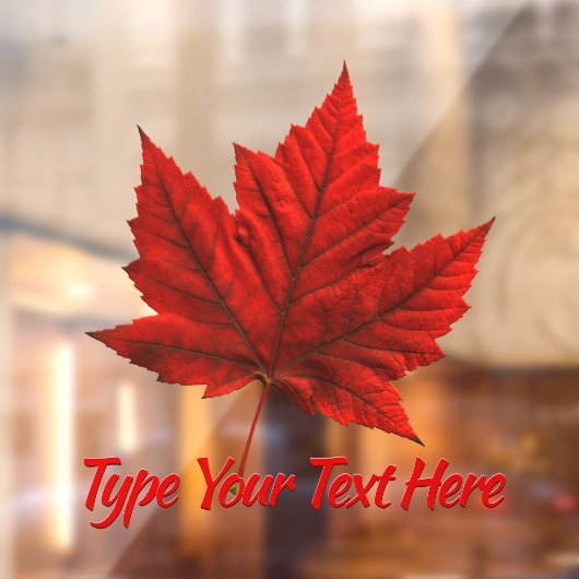 Autocollant Pour Fenêtre Décal Canada Feuille d'érable (Feuille 2)