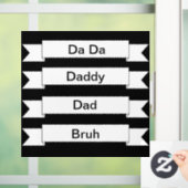 Autocollant Pour Fenêtre Decal de fenêtre Papa Bruh (Maison)