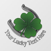 Autocollant Pour Fenêtre Décal de St Patrick Décal personnalisé Lucky Windo (Feuille)