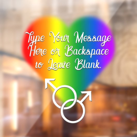 Autocollant Pour Fenêtre Décal Gay pride homme Rainbow Love Cling fenêtre (Feuille 2)