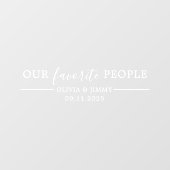 Autocollant Pour Fenêtre Décal miroir Mariage moderne "Nos gens préférés" (Feuille)