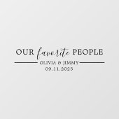 Autocollant Pour Fenêtre Décal miroir Mariage moderne "Nos gens préférés" (Feuille)