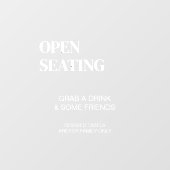 Autocollant Pour Fenêtre Décal miroir Mariage moderne Siège ouvert (Feuille)