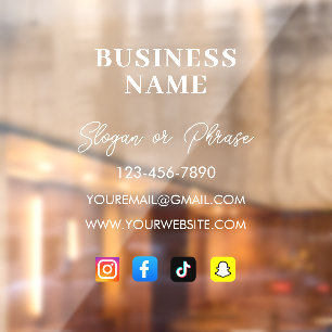 Autocollant Pour Fenêtre Décalage de fenêtre d'entreprise personnalisée - V