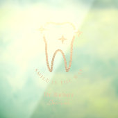 Autocollant Pour Fenêtre Décalage moderne Dentist Gold Tooth (Feuille 3)