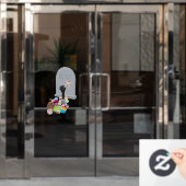 Autocollant Pour Fenêtre Décès par Candy Halloween Design (Porte de bureau)