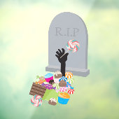 Autocollant Pour Fenêtre Décès par Candy Halloween Design (Feuille 3)