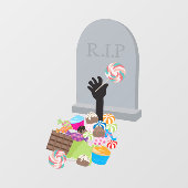 Autocollant Pour Fenêtre Décès par Candy Halloween Design (Feuille)