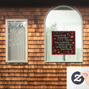 Autocollant Pour Fenêtre Décider Vos Habitudes "Inspirivity" Cling Fenêtre