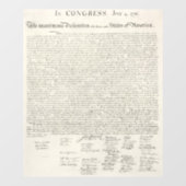 Autocollant Pour Fenêtre Déclaration d'indépendance de l'Amérique (Feuille)