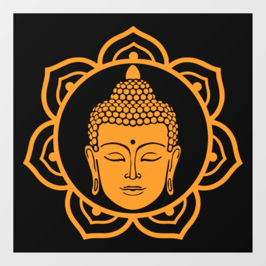 Autocollant Pour Fenêtre Décor bouddhiste (Feuille)