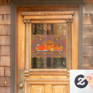 Autocollant Pour Fenêtre Décor de bon thanksgiving Clou de fenêtre