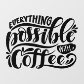 Autocollant Pour Fenêtre Décor de la cafétéria - café  (Feuille)