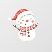 Autocollant Pour Fenêtre Décor de Noël Snowman (Feuille)