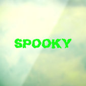 Autocollant Pour Fenêtre Décor personnalisé éffrayant néon vert chou Hallow (Feuille 3)