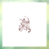 Autocollant Pour Fenêtre Décor rouge orangé (Feuille 3)