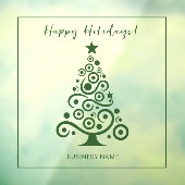 Autocollant Pour Fenêtre Décoration d'arbre de Noël vert de joyeuses fêtes (Feuille 3)