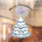 Autocollant Pour Fenêtre Décoration de l'arbre de Noël Heureux clients (Feuille 2)