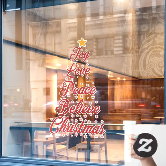 Autocollant Pour Fenêtre Décorations de Noël (Fenêtre de café)